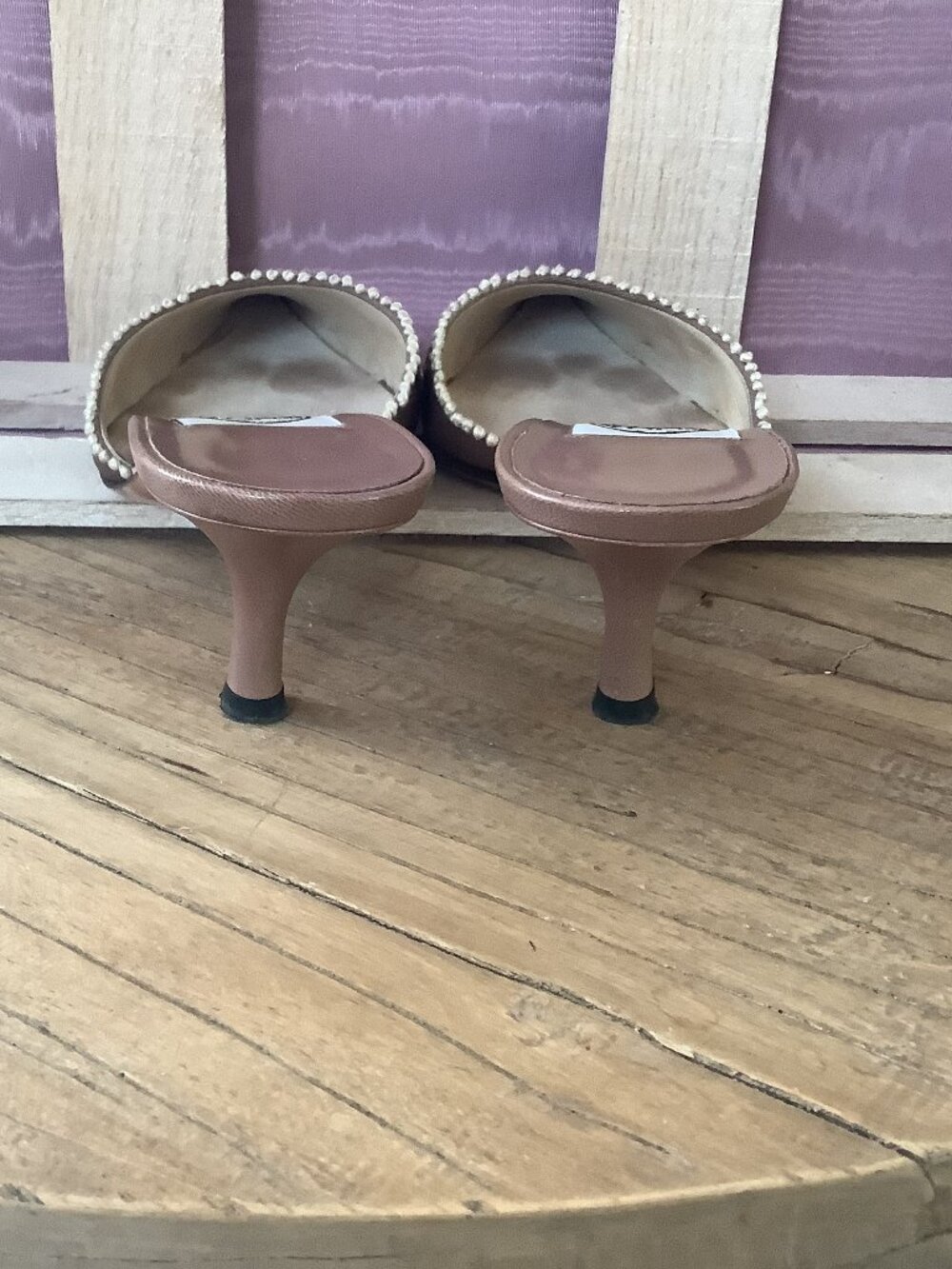 Vintage Emma Hope's Shoes Regalia for Feet Embroidered Heels Size 6 1/2M - Picture 8 of 9